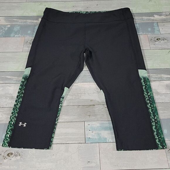 Under Armour Green Compression Capri Leggings sz X-Large - Picture 1 of 5
